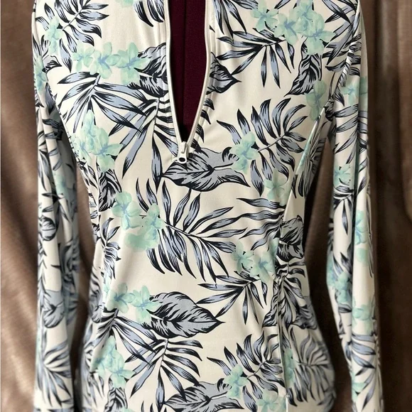 Tommy Bahama Golf Stretch Tropical Print 1/3 Zip - Size S/P - Picture 7 of 14